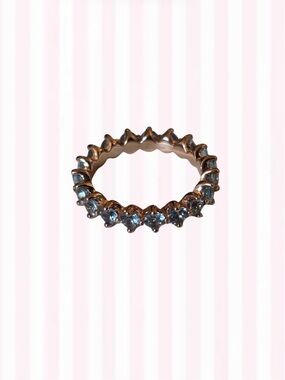 Blue Stone Eternity Band Ring - Women Jewelry